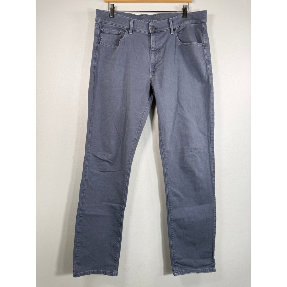 Mott & Bow Mens 36x32 Slim Fit Gray Denim Jeans Fits Stretch Cotton Pants
